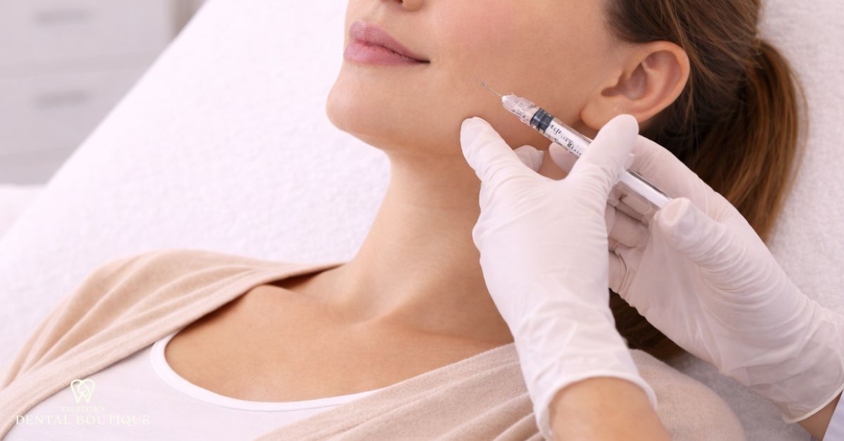 TMJ Botox injection administered by a medical professional, illustrating treatment safety and proper technique.