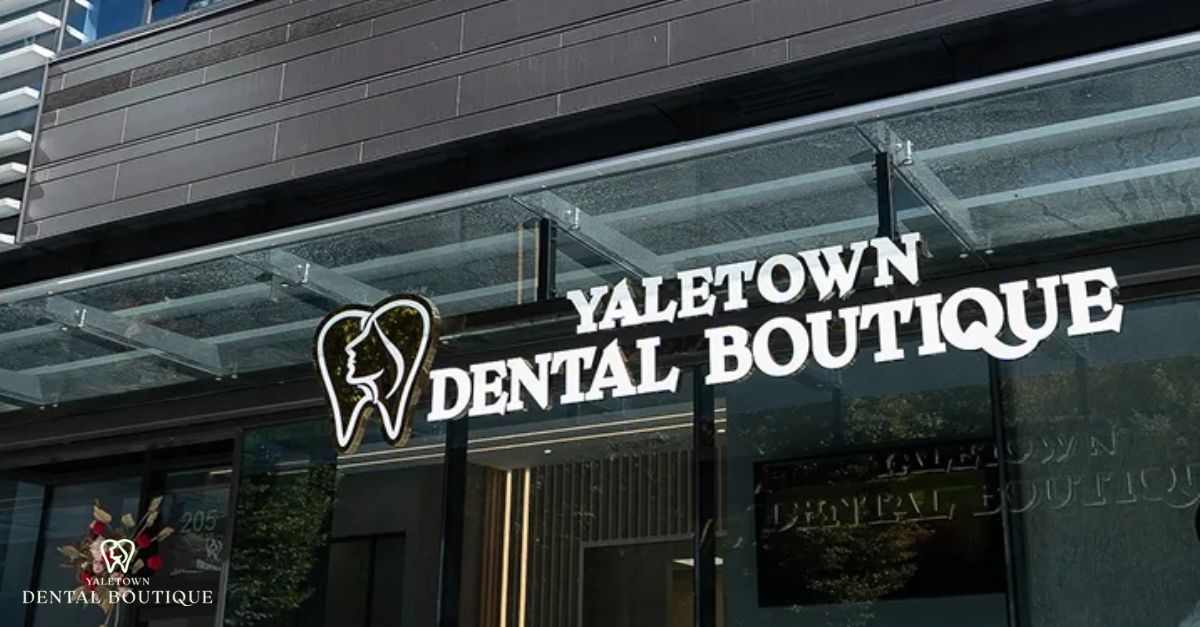 Front entrance of Yaletown Dental Boutique, a modern clinic specializing in composite fillings at Yaletown Dental Boutique.