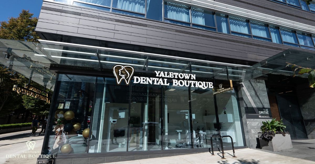 Exterior of Yaletown Dental Boutique in Vancouver, where patients receive advanced CBCT 3D imaging for dental care.
