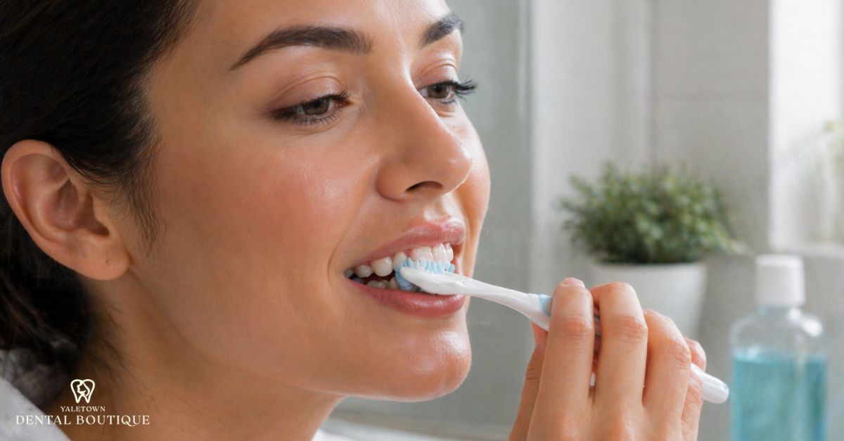 Brushing teeth properly to help stop gingivitis and reduce gum inflammation at home