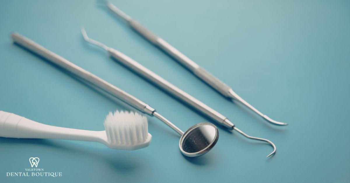 : Tools for maintaining oral hygiene to help manage black spots on teeth