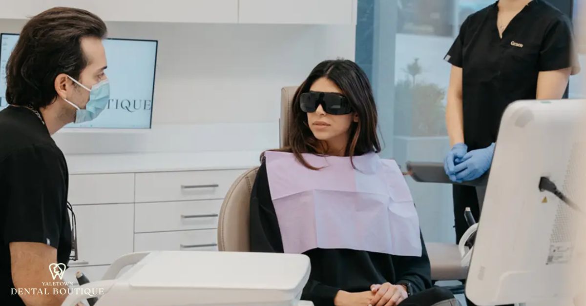 Dental consultation at Yaletown Dental Boutique as part of a diagnostic approach to evaluate oral health concerns